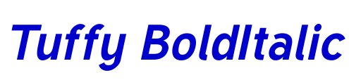 Tuffy BoldItalic フォント